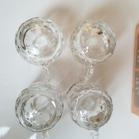 Crystal Liqueur Glasses Heirloom Collection with Finger Handle Lot of 4 Vintage - Picture 8 of 10